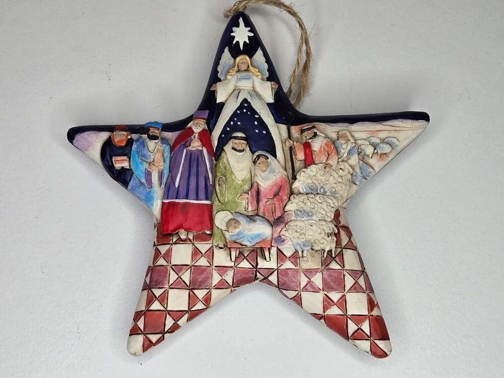 Jim Shore Heartwood Creek Nativity Star Christmas Ornament